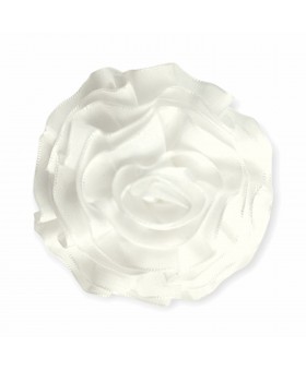 Pinza roseta tafetán blanco...