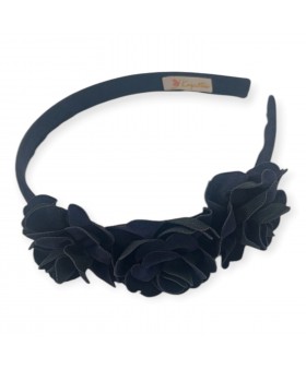 Tocado de flores en Suede...