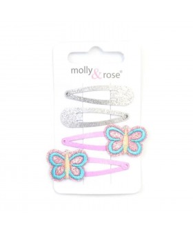 Pack 4 clips brillantina...