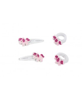 Set de 2 gomitas y 2 clips...