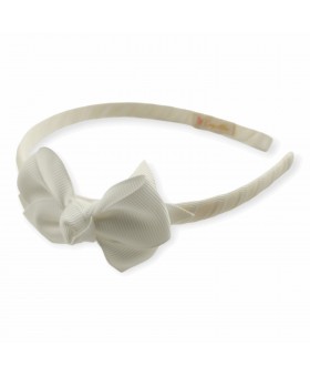 Diadema lazada nudo blanco