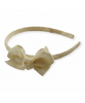 Diadema lazada nudo beige