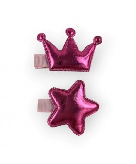 Pack de dos pinzas rosa fucsia