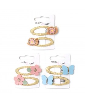 Set de dos clips ovalados...