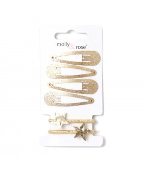 Set de 4 clips y 2 gomas...