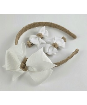 Set de diadema y pinzas con...