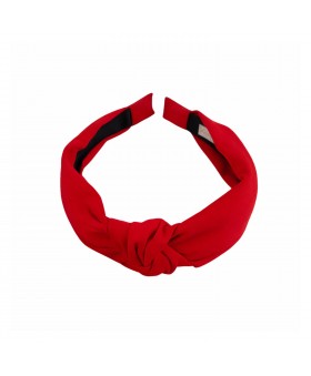 Diadema nudo central Rojo