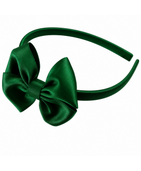Lazo doble sobre diadema Verde