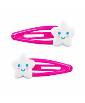 Set de 2 clips 3 cm estrellita