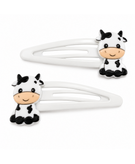 Set de 2 clips 5 cm vaquita